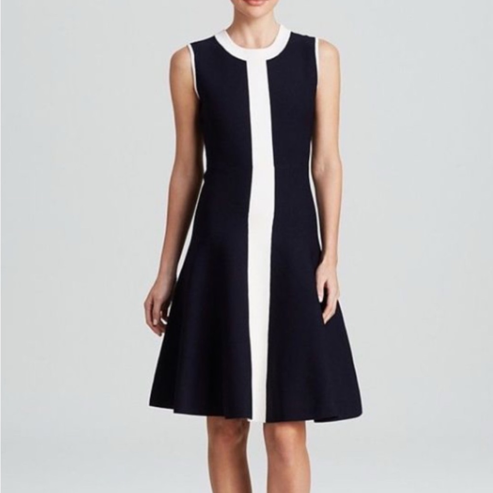 Kate Spade Knit Fit N’ Flare Navy Dress